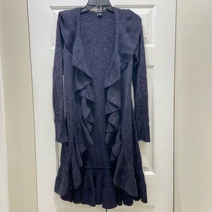 Quotation Navy Blue Cardigan Sweater